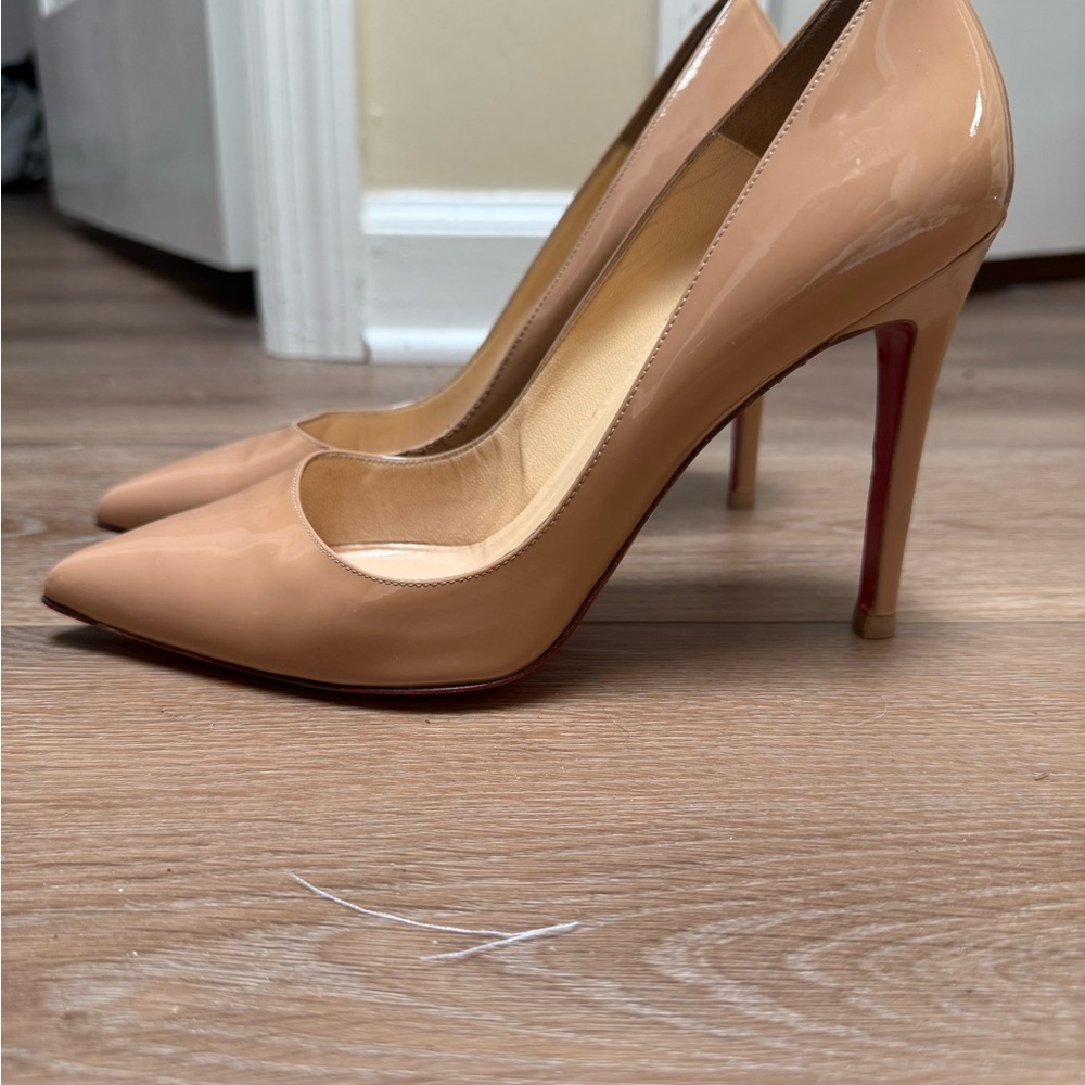 Christian Tan Stiletto Heels